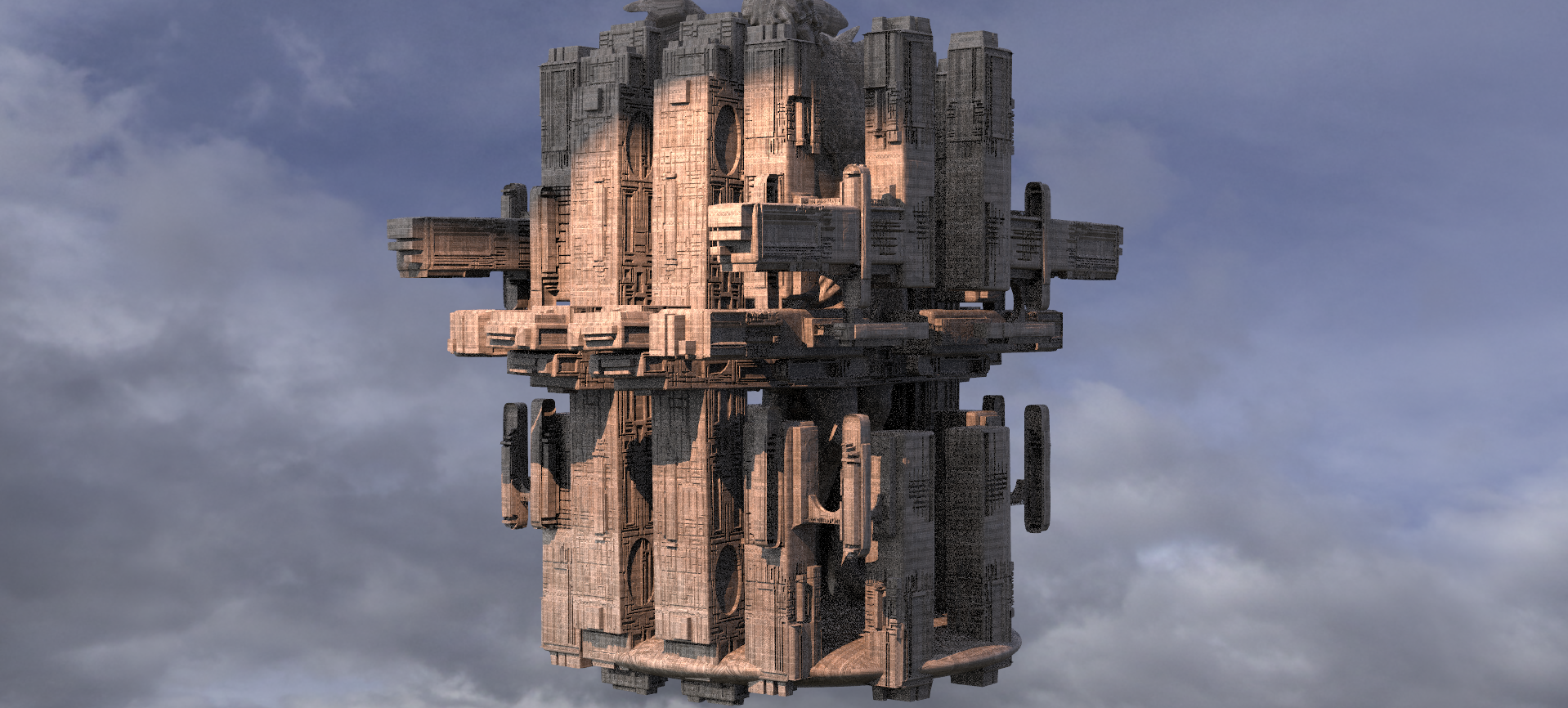 uralt Matze Schiff scifi Kitbash Pack Sammlung Architektur Raumfahrzeug Wolkenkratzer Gebäude futuristisch Cyberpunk Außen Militär Konstrukteur Kit sci fi architektonisch 3D print model - Mito3D