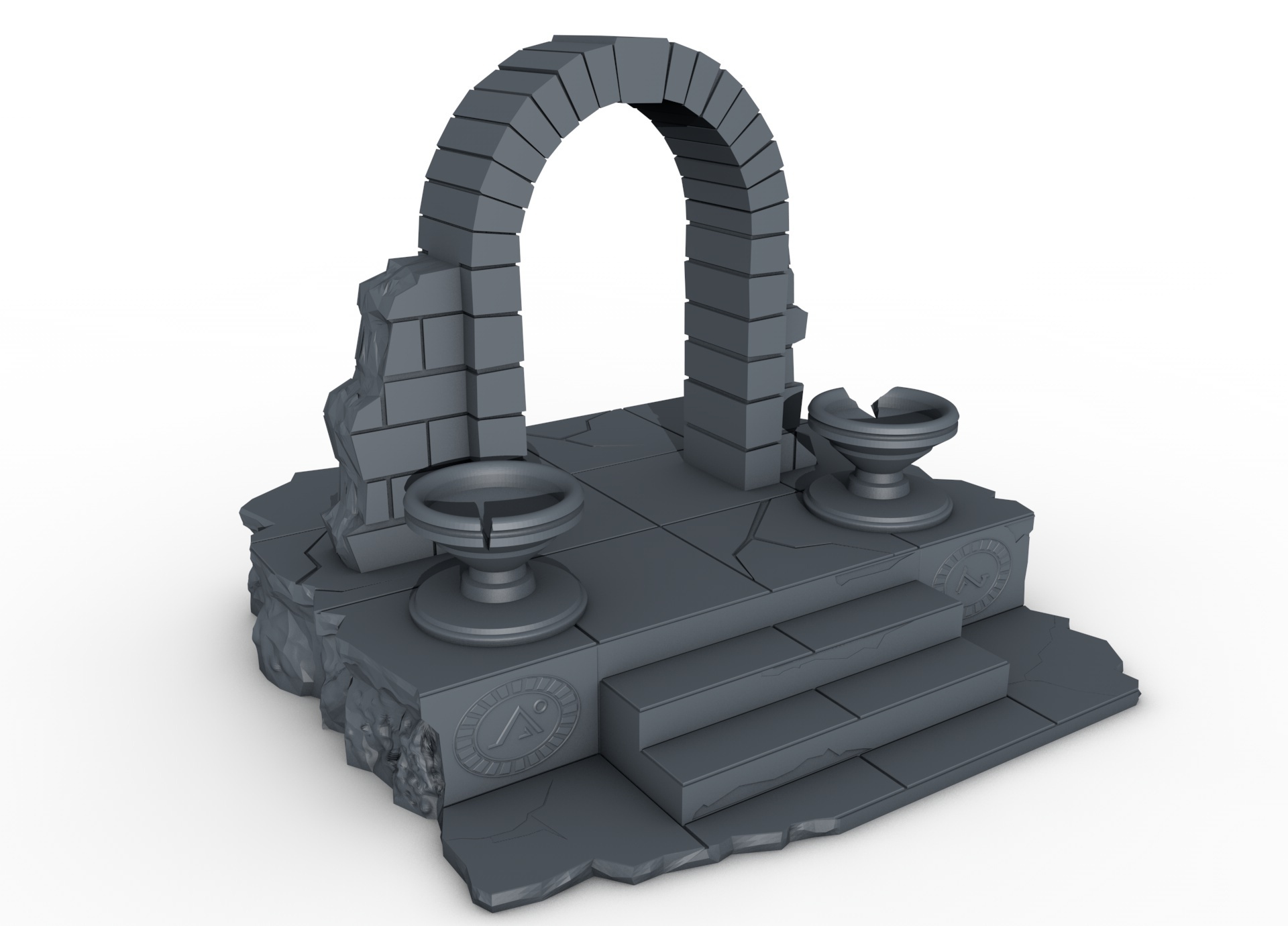 uralt Ruinen Architektur Konstruktion Atlantis atlantis Mythologie sg 3D print model - Mito3D