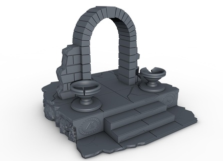 ancient ruins ruins ancient architecture construction atlantida atlantis mythology sg  3d print model - Mito3D