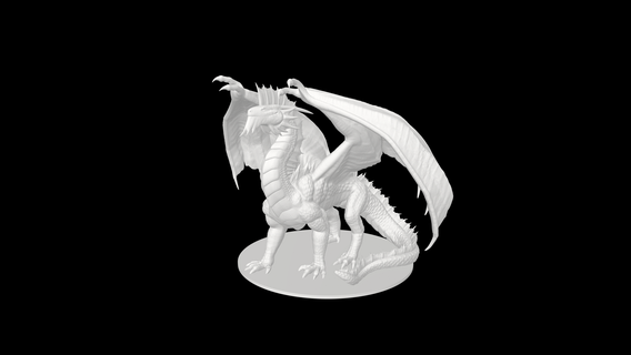 uralt Silber Drachen 3d print model - Mito3D