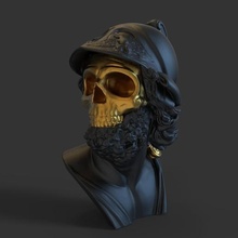 ancient skull statue art greek periklis bust 3d print model - Mito3D