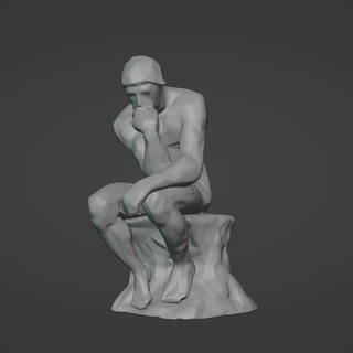 antico statua pensatore figura azione 3d print model - Mito3D