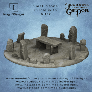 ancient stones - stone circle alter detailed terrain rock standing 28mm dnd 5e 5th edition tabletop realistic nature 3d print model - Mito3D