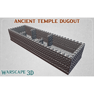 ancient temple fantasy football dugout & scoreboard pitch field bowl stadium blood mud jungle stone 3d print model - Mito3D