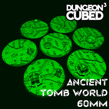 ancient tomb bases - 60mm game necron tabletop wargaming miniature warhammer 40k wh40k base 60 robot space zombie warrior gauss flayer reaper scarab 3d print model - Mito3D