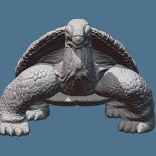 antiga tartaruga a arte animais tortuga shell escultura japonês pote bonsai 3d print model - Mito3D
