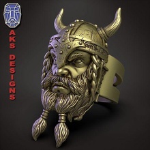 antigo viking v1 anel joalheria 3d print model - Mito3D