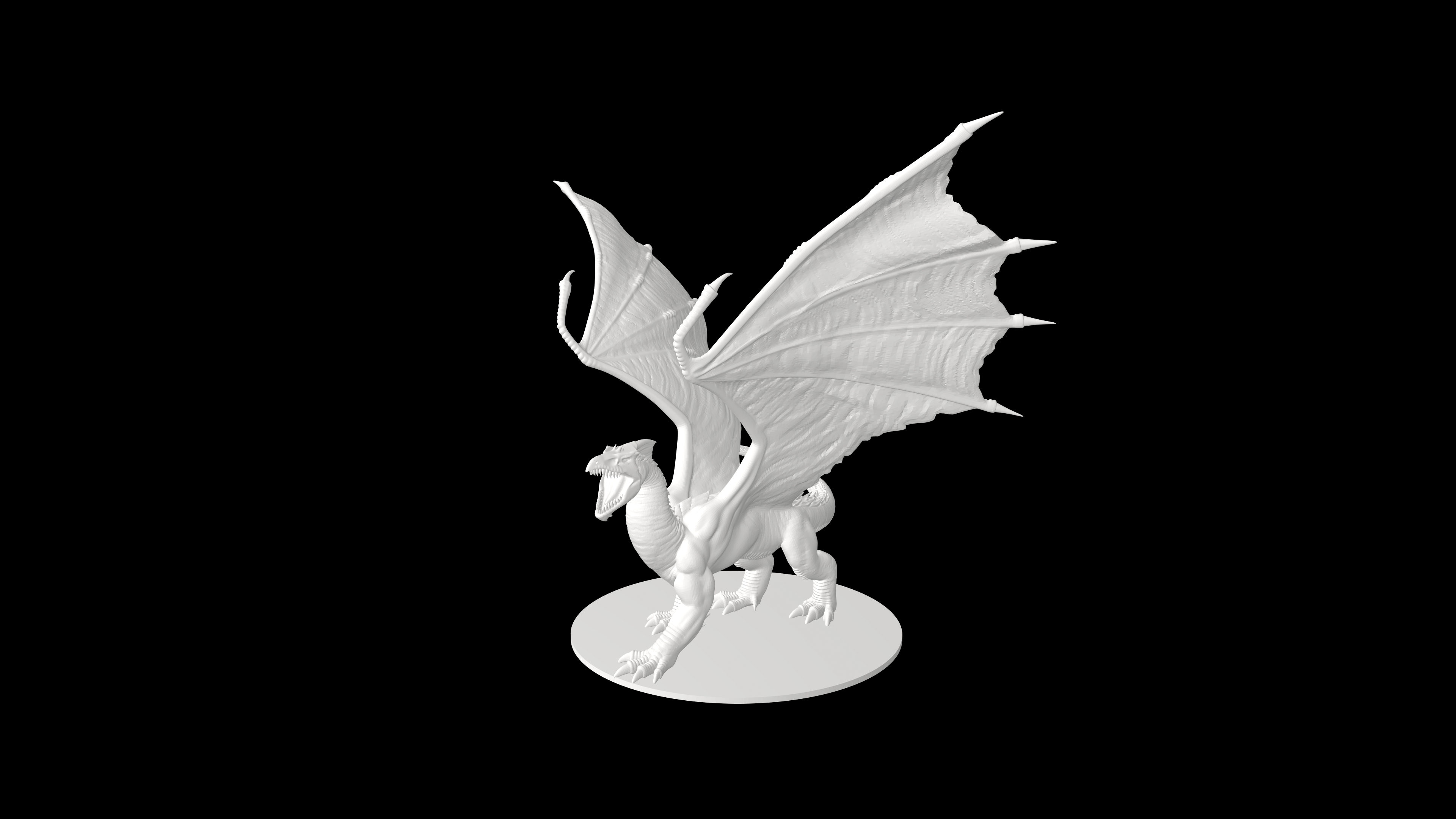 Antik beyaz Ejderha 3D print model - Mito3D