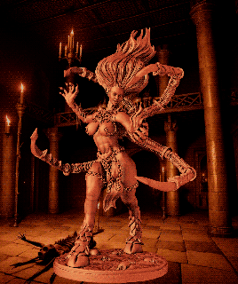 Andariel lilith diablo demone akt capo mostro donna spel ragazza 3d print model - Mito3D