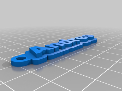 andres customized keychains 3d print model - Mito3D