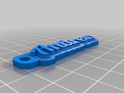 andrew's keychain customized organization 3d print model - Mito3D