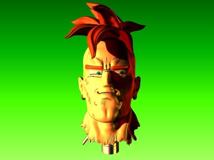 android16 head dragon ball z gohan Art a16 android16 dragon ball z head gohan goku cell android anime  3d print model - Mito3D