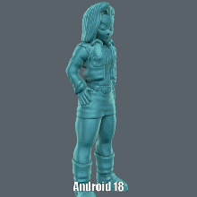 android 18 kolay Yazdır destek Sanat anime karikatür şekil model heykel Ejderha top desteksiz dbz kol 3d print model - Mito3D