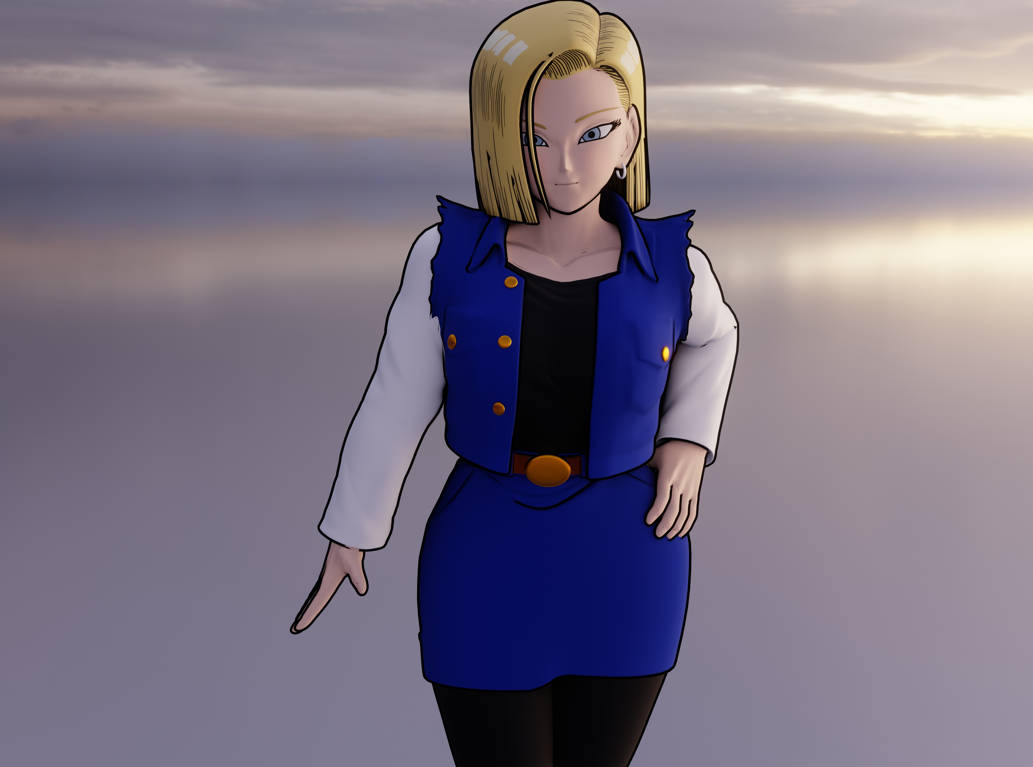 Android 18 maglia 3d Drago palla android18 dbz sfera drago waifu anime manica stl arte Goku dragonballz 3D print model - Mito3D