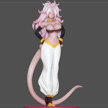 android 21 sexy statue dragonball anime character girl 3d print model animation robot android18 18 printable figurine female woman 3d print model - Mito3D