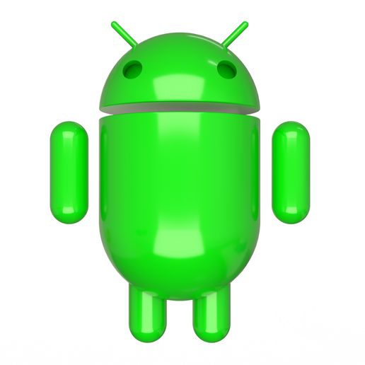 android character game logo smartphone robot mobile marshmallow lollipop os google mascot touch screen 3D print model - Mito3D