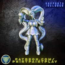 Android idolo alieno femmina rpg sci fi carattere miniatura gioco ruolo tavolo 32mm starfinder icona cantante 3d print model - Mito3D