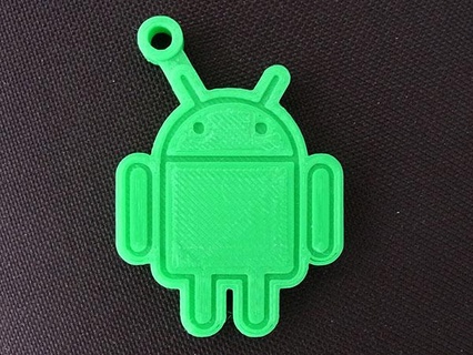 Android porte clés vert 3d print model - Mito3D