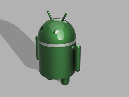 Android Roboter + Stand Smartphone Handy Mobiltelefon 3d Design Unterstützung 3d print model - Mito3D