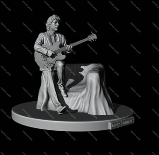 andy summers-the police 3dprinting Art the toy musician character statue actionfigure rockstar guitar rock famous figure stl miniature vinyl band creature gaming fantasy 3d print model - Mito3D