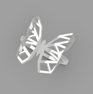 anel kelebek yüzük Joia takı hayvan 3d print model - Mito3D