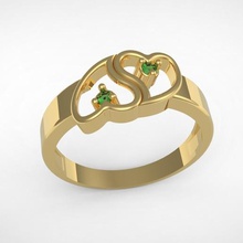 anel cora o anneau de coeur bijoux l'anneau cœur 3d print model - Mito3D