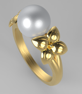 anel flor flor rola 3d print model - Mito3D