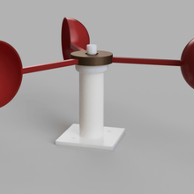 anemometer w hall effect sensor various weatherstation weather station physics astronomy 3d print model - Mito3D