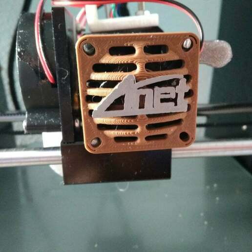rede a6 ventilador grade logotipo prateleira 3d_printer_accessories 3D print model - Mito3D