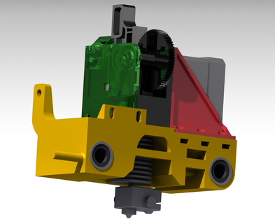 anet a6 titan extruder carriage remix am6 mods upgrade e3d e3d-titan v6 3d printer parts 3d print model - Mito3D