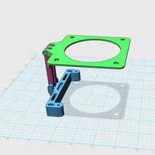 anet a8 - articulable motherborard fan 80x80 mods parts upgrade 3d_printer_accessories 3d print model - Mito3D