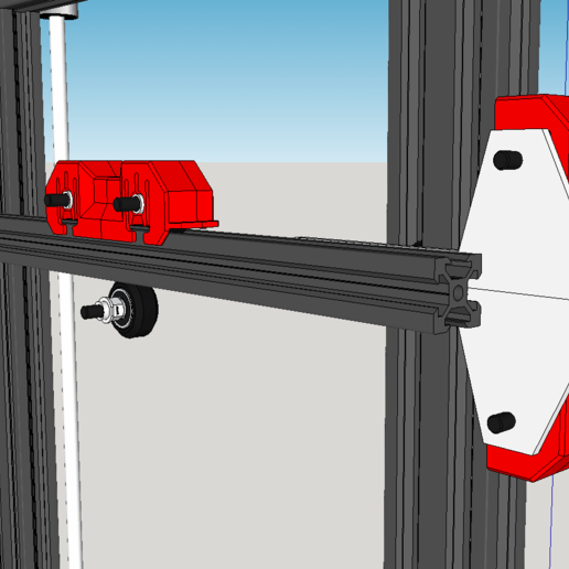 anet et4 x v-rodas tampa guia sweepwer ferramenta Impressora 3d de peças 3D print model - Mito3D