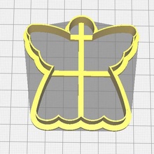 angel shaped pastelaria cortador 6cm 3d print model - Mito3D