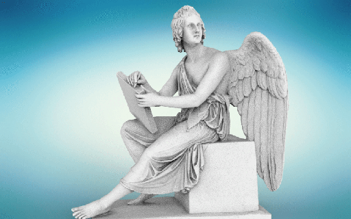 angel ancient greek sculpture decor statue custom statues classical garden 3d print model - Mito3D