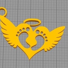 angel baby keychain 3d print model - Mito3D