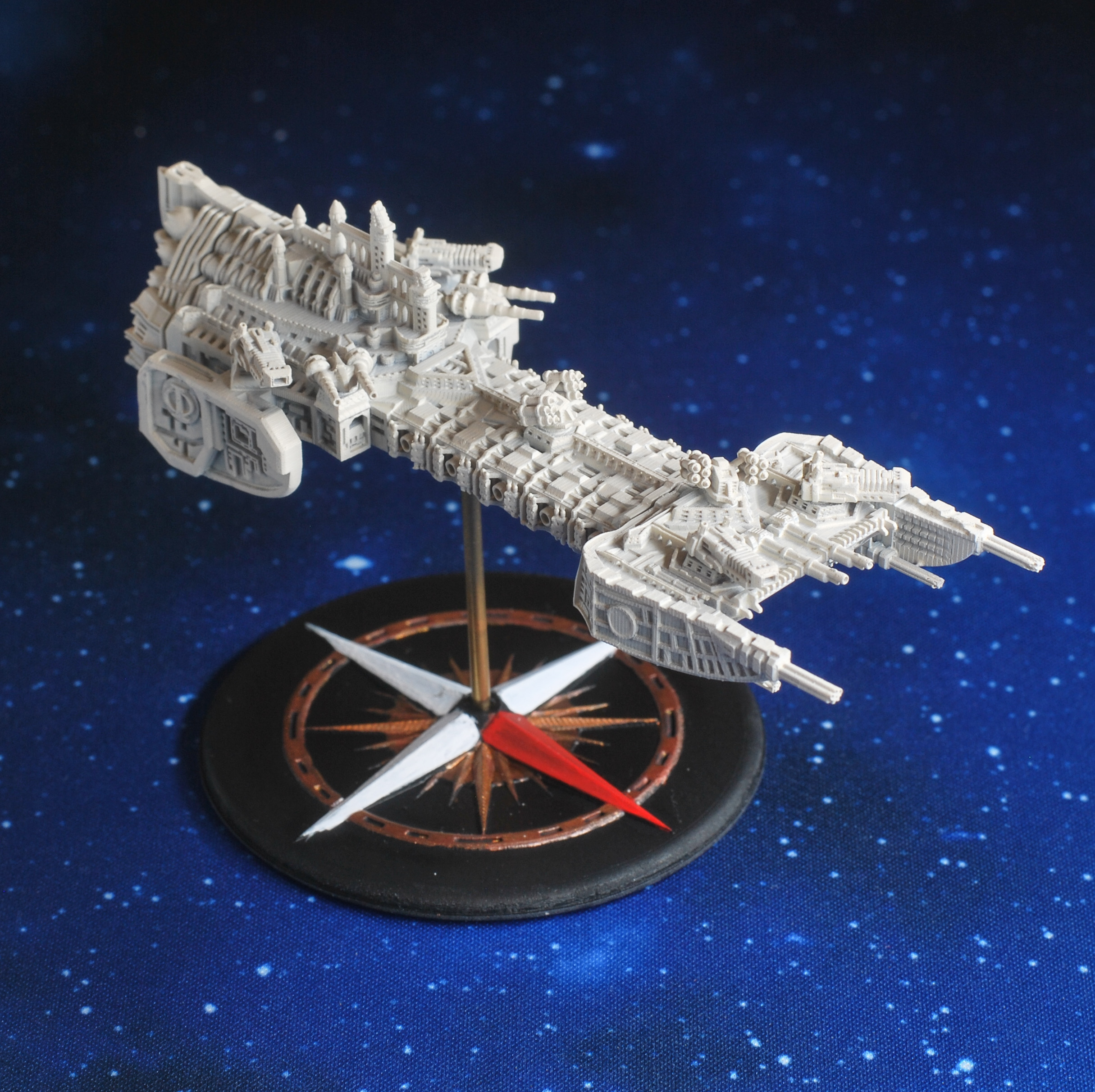 angel class battle barge Game marine space battlefleet_gothic bfg wargaming billion jarhead 4000 3D print model - Mito3D