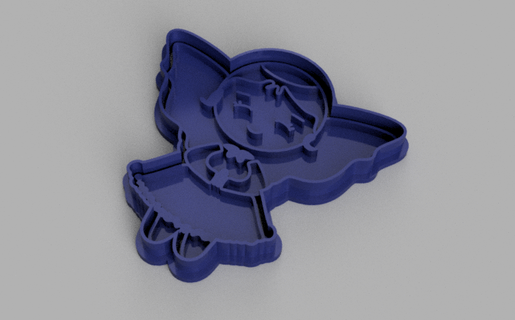angel coockie cutter cookie cutting 3d print model - Mito3D