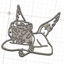 angel cookie cutter sleeping cookies mould 3d print model - Mito3D