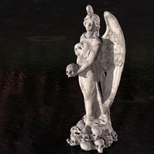 angel dead art creatures statue sculpture scull model 3dmodel 3d print model - Mito3D
