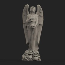 angel death art 3d printer printing slash bust model 3d print model - Mito3D