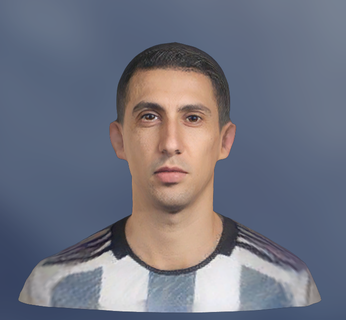 angel di maria person body human face bust juventus use 2022 3d print model - Mito3D