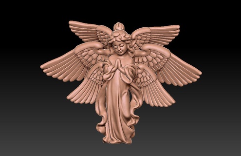 angel flower girl ornament pendant 3d print model - Mito3D