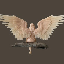 ángel niña pared colgando alas 3d print model - Mito3D