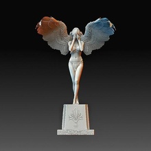 ángel niña 2 estatua personas personaje Arte alto escuela politécnica cabeza imprimible modelo 3d print model - Mito3D