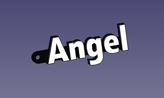 angel keychain angel keychain keyring  3d print model - Mito3D