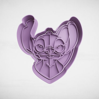 angel lilo stitch cookie cutter cutters stl molds 3d print model - Mito3D