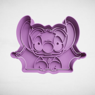angel lilo stitch cookie cutter cutters stl molds 3d print model - Mito3D