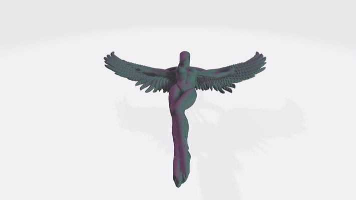 angel pendant 3d print model - Mito3D