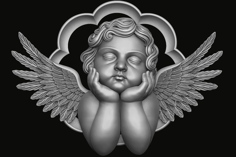 melek kolye 3d Yazdır model Sanat bakire isa İsa bebek Tanrı Hıristiyan takı cnc madalyon anne kutsal Katolik din Maria heykeller 3d print model - Mito3D