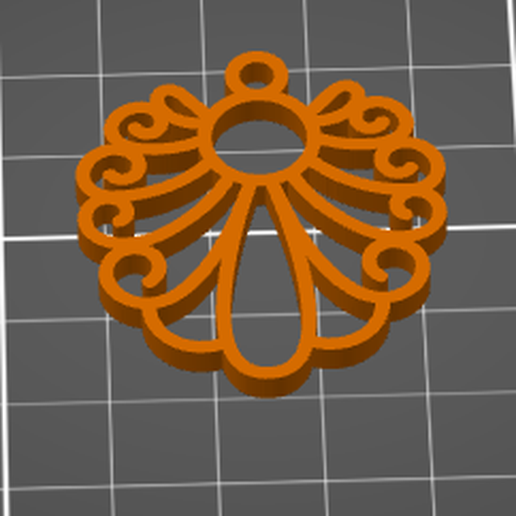 angelo pendente orecchino 3D print model - Mito3D